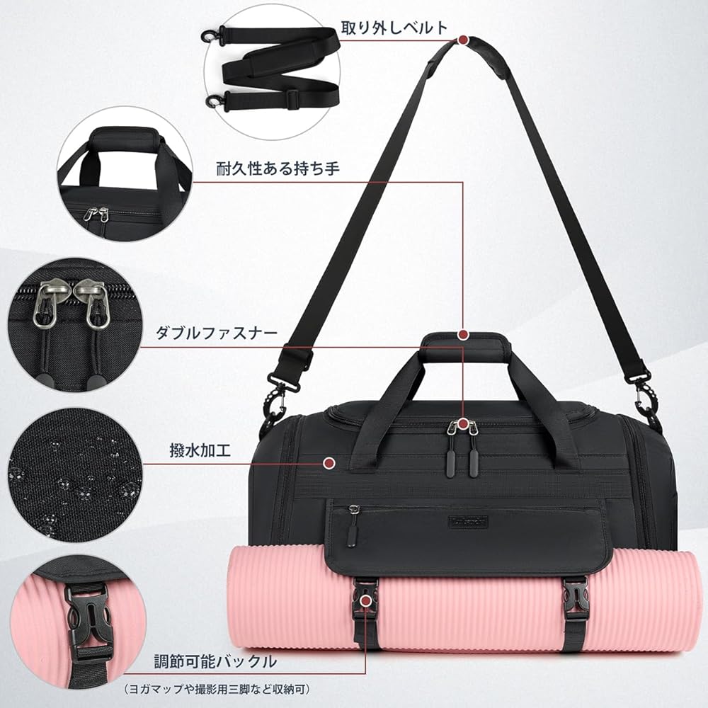 Amazon | スポーツバッグ メンズ ボストンバッグ 大容量 ジム